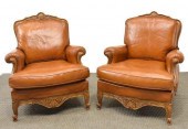 (2) LOUIS XV STYLE WALNUT FINI