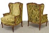 (2) LOUIS XV STYLE WALNUT  WIN