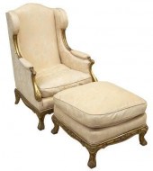 (2) LOUIS XV STYLE WINGBACK BE