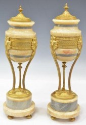 (2) LOUIS XVI STYLE BRONZE-MOU