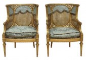 (2) LOUIS XVI STYLE DOUBLE CAN