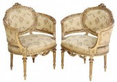 (2) LOUIS XVI STYLE GILT ACCEN