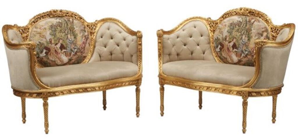 (2) LOUIS XVI STYLE GILT