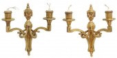 (2) LOUIS XVI STYLE GILT-METAL