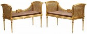 (2) LOUIS XVI STYLE GILTWOOD &