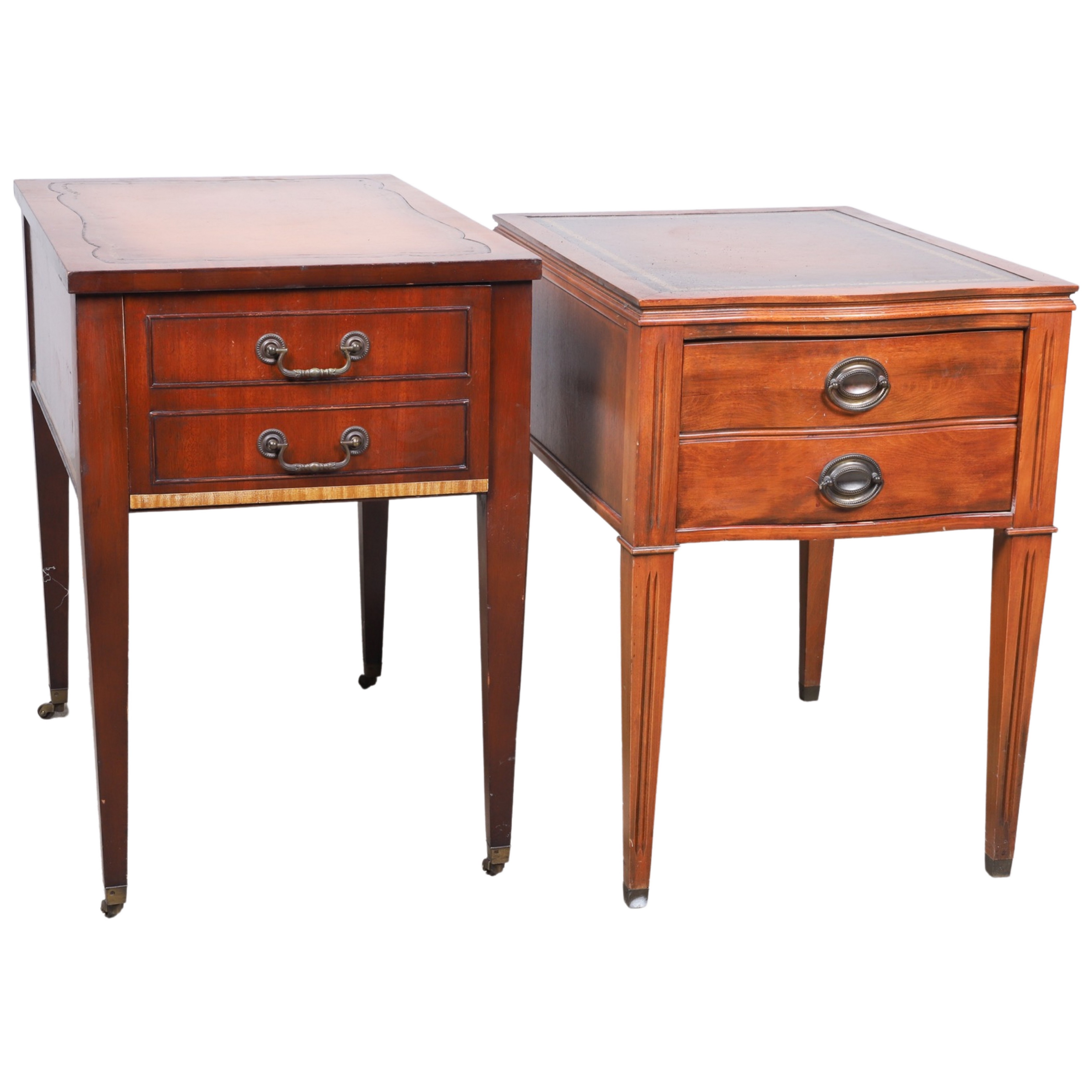(2) Louis XVI style leathertop 1