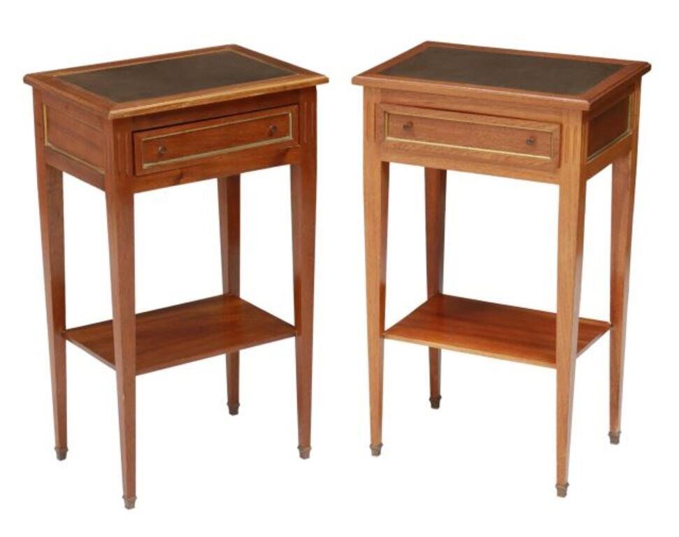 (2) LOUIS XVI STYLE MAHOGANY