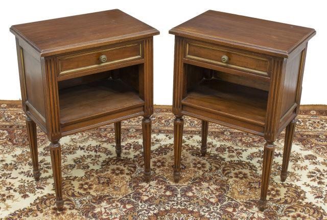 (2) LOUIS XVI STYLE MAHOGANY