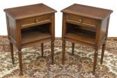 (2) LOUIS XVI STYLE MAHOGANY B