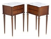 2) LOUIS XVI STYLE MARBLE-TOP