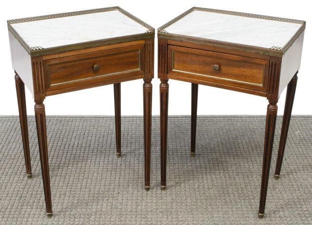 2) LOUIS XVI STYLE MARBLE-TOP