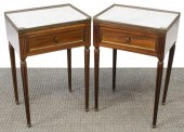 2) LOUIS XVI STYLE MARBLE-TOP