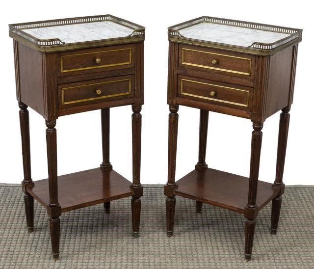 2) LOUIS XVI STYLE MARBLE-TOP