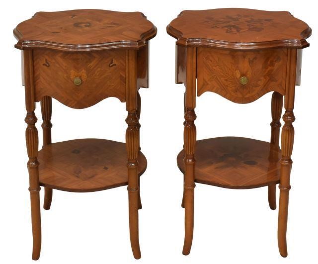 (2) LOUIS XVI STYLE MARQUETRY