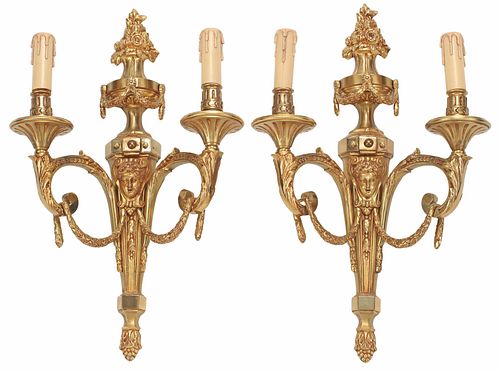 (2) LOUIS XVI STYLE ORMOLU