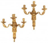 (2) LOUIS XVI STYLE ORMOLU THR
