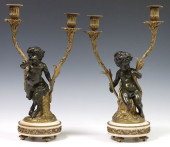 (2) LOUIS XVI STYLE PATINATED
