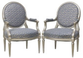 (2) LOUIS XVI STYLE SILVER-PAI