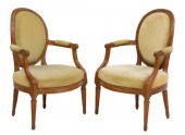 2) LOUIS XVI STYLE UPHOLSTERED