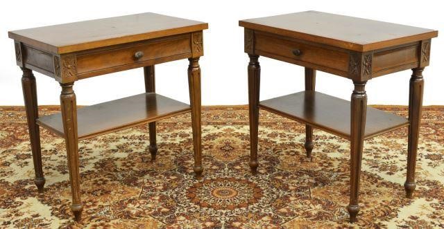 (2) LOUIS XVI STYLE WALNUT