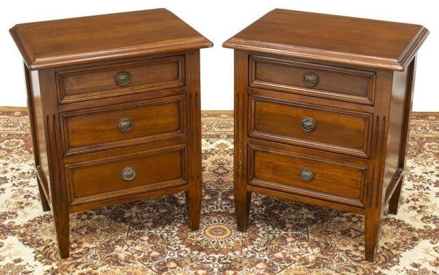 (2) LOUIS XVI STYLE WALNUT