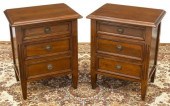 (2) LOUIS XVI STYLE WALNUT BED