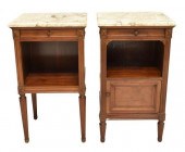 (2) LOUIS XVI STYLE WALNUT NIG
