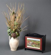 (2) Magazine Rack and Flower A