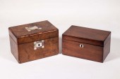 (2) MAHOGANY TEA BOXES Lot of