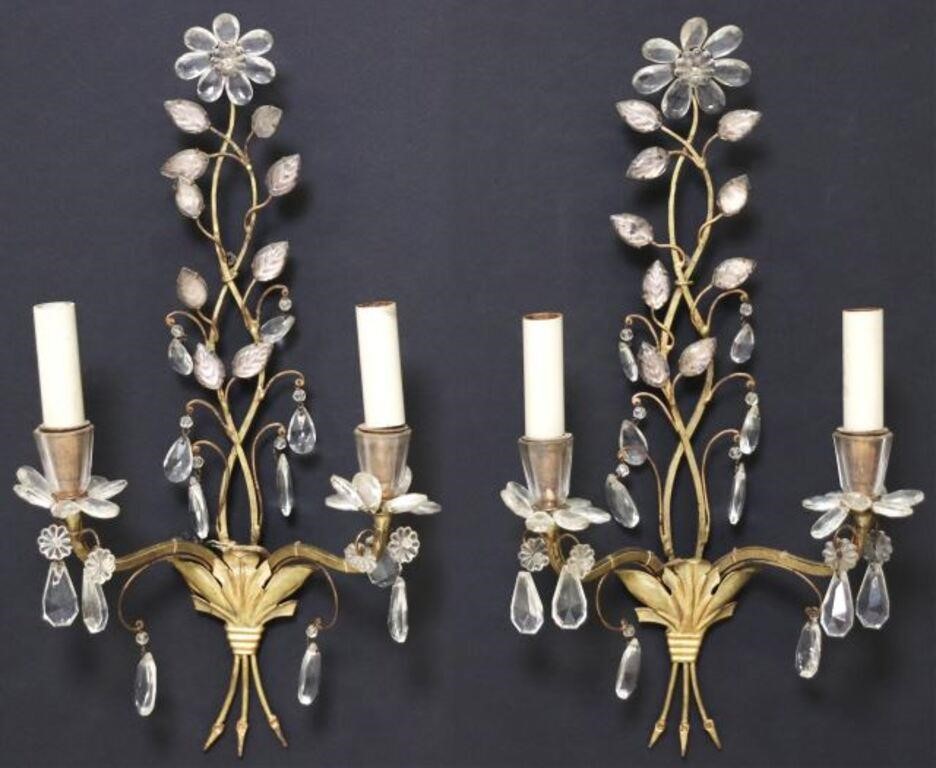 (2) MAISON BAGUES STYLE CRYSTAL