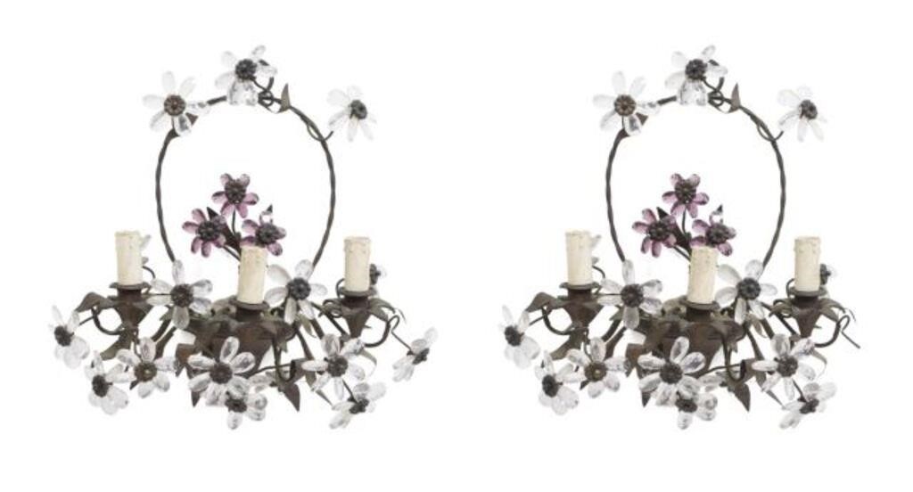 (2) MAISON BAGUES STYLE CRYSTAL