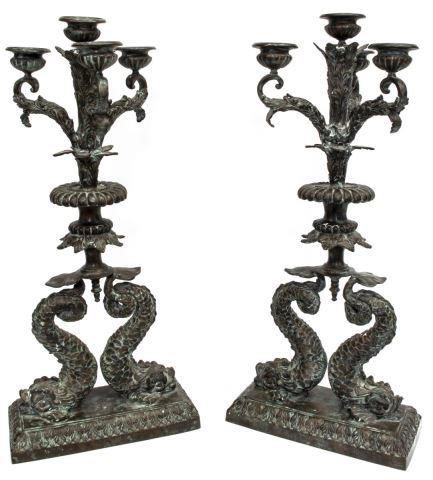 (2) MAITLAND SMITH BRONZE DOLPHIN