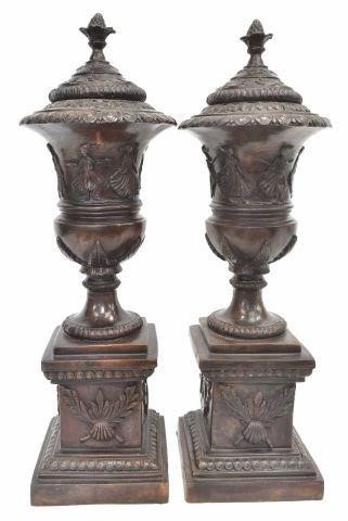 (2) MAITLAND-SMITH BRONZE LIDDED