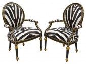 (2) MAITLAND-SMITH ZEBRA UPHOL