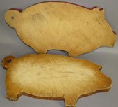 2 MAPLE PIG SHAPED CUTTING BOA