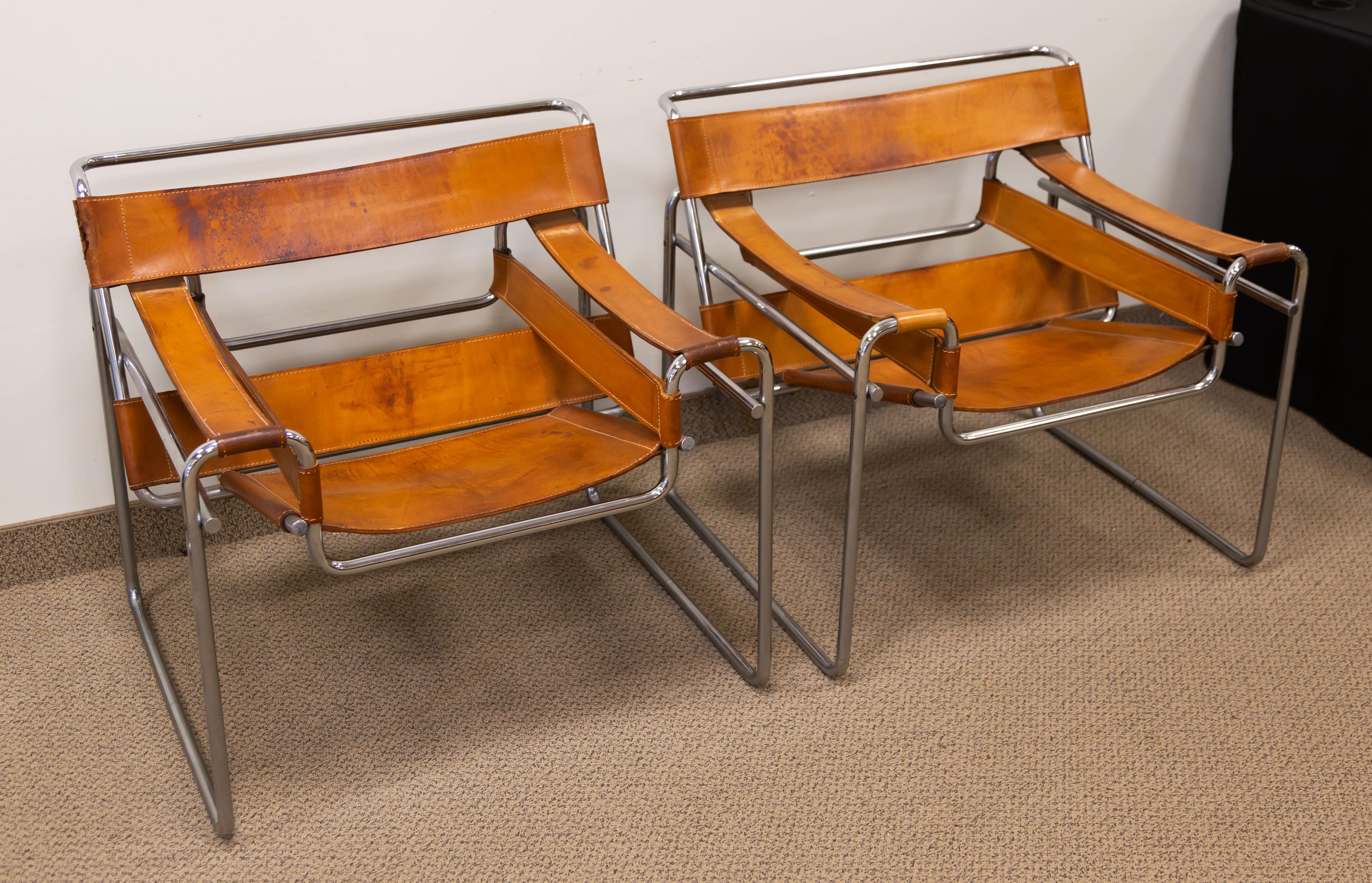 (2) MARCEL BREUER, WASSILY CHAIRS