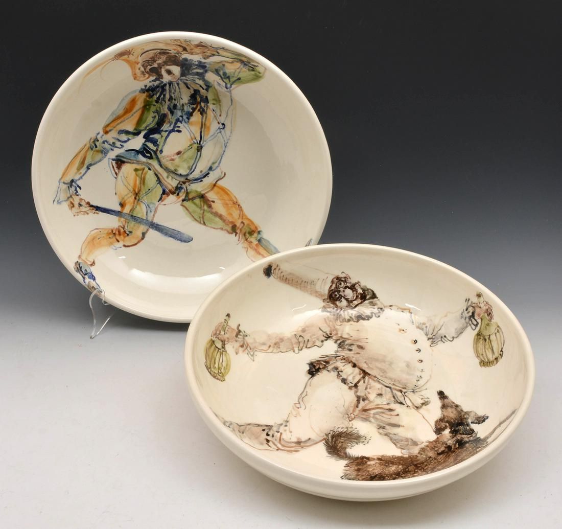 2 MARCHIORRI OF VENICE HAND PAINTED