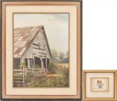 2 MARION COOK PAINTINGS, BARN