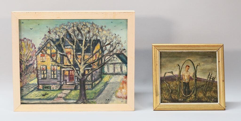 2 MARTIN MINAHAN OIL ON