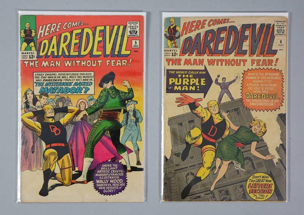 2 MARVEL COMICS DAREDEVIL YELLOW