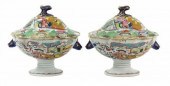 (2) MASONS 'GREEN MANDARIN' LI