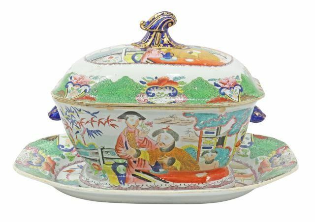 (2) MASONS GREEN MANDARIN SOUP
