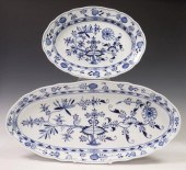 2) MEISSEN 'BLUE ONION' PORCEL