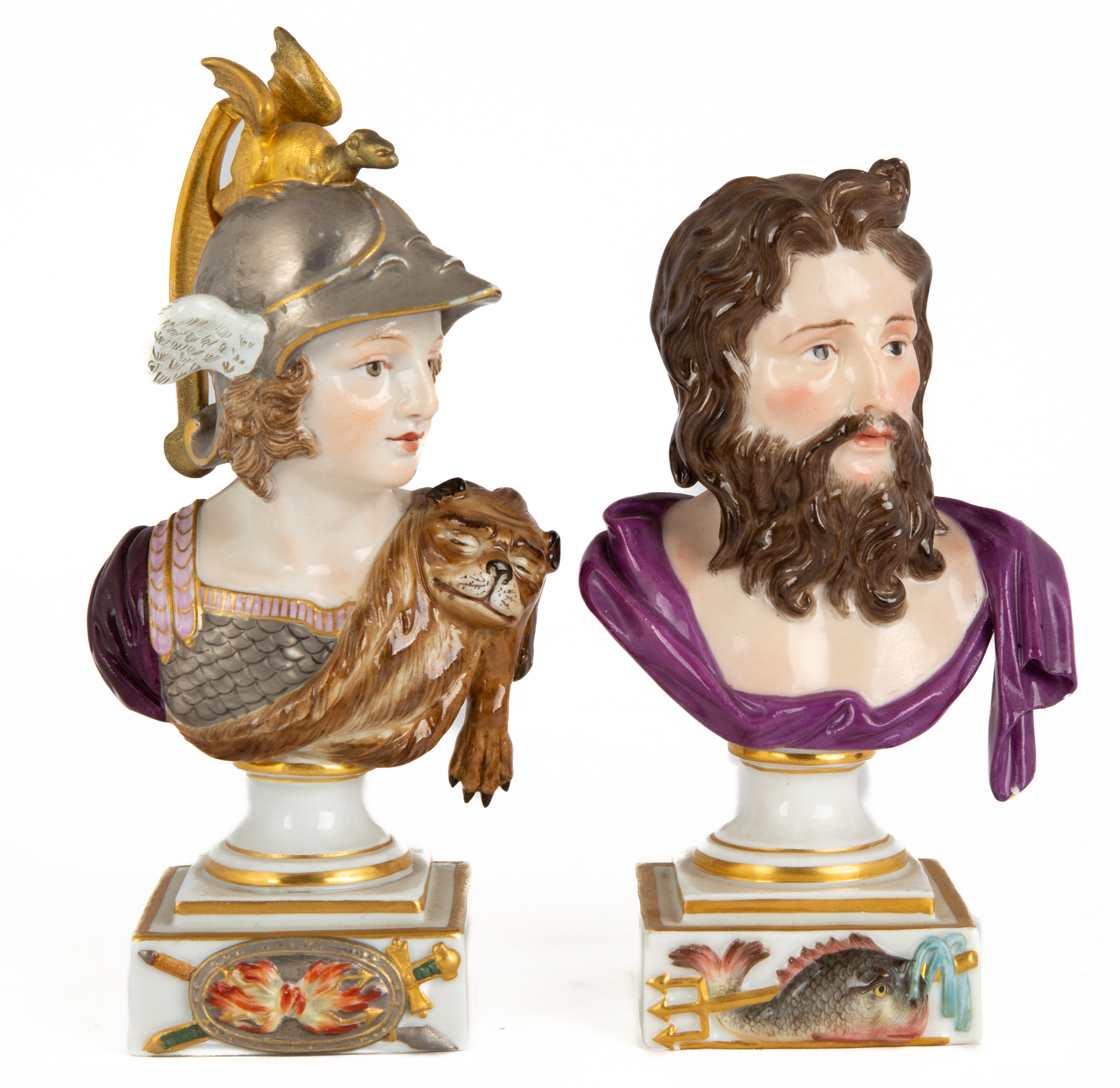(2) MEISSEN FIGURES 19th century.