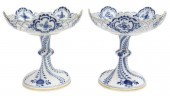 (2) MEISSEN GILT 'BLUE ONION'
