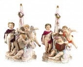 (2) MEISSEN PORCELAIN FIGURAL