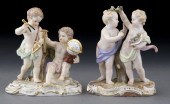 (2) Meissen porcelain figural