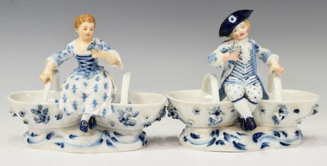 (2) MEISSEN PORCELAIN FIGURAL