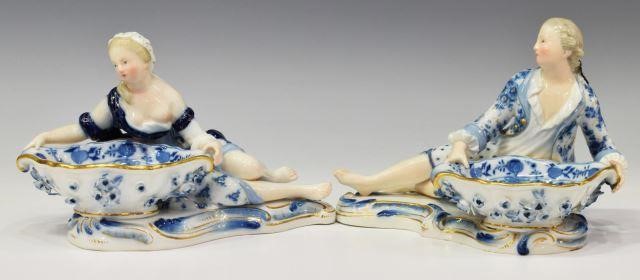 (2) MEISSEN PORCELAIN FIGURAL