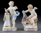 (2) Meissen porcelain figures